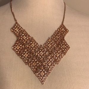 Rose gold triangle necklace